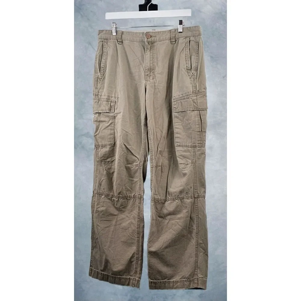 The North Face Cargo Pants Men 34 Relaxed Twill Hike Hunt Outdoor Tactical Khaki